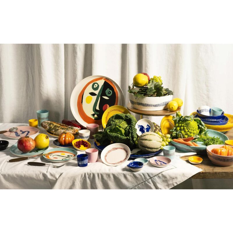 Ottolenghi Feast Serving Plate S Azure Swirl Stripes Red image number 1